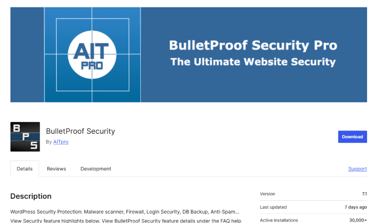 BulletProof Security Plugin