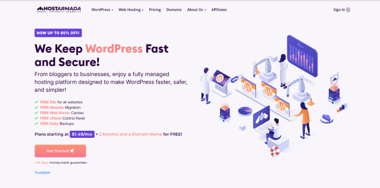 hostarmada cpanel hosting